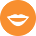 Animated icon of close up of smile